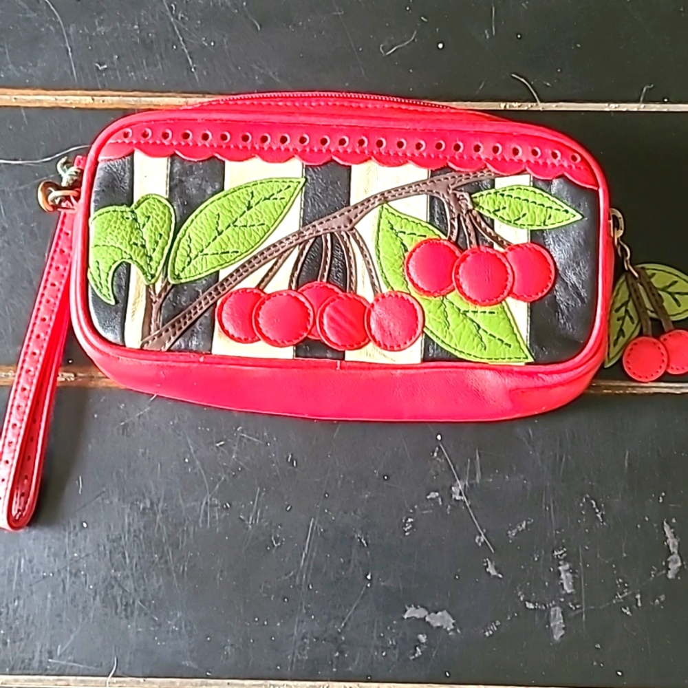 Isabella Fiore cherry clutch